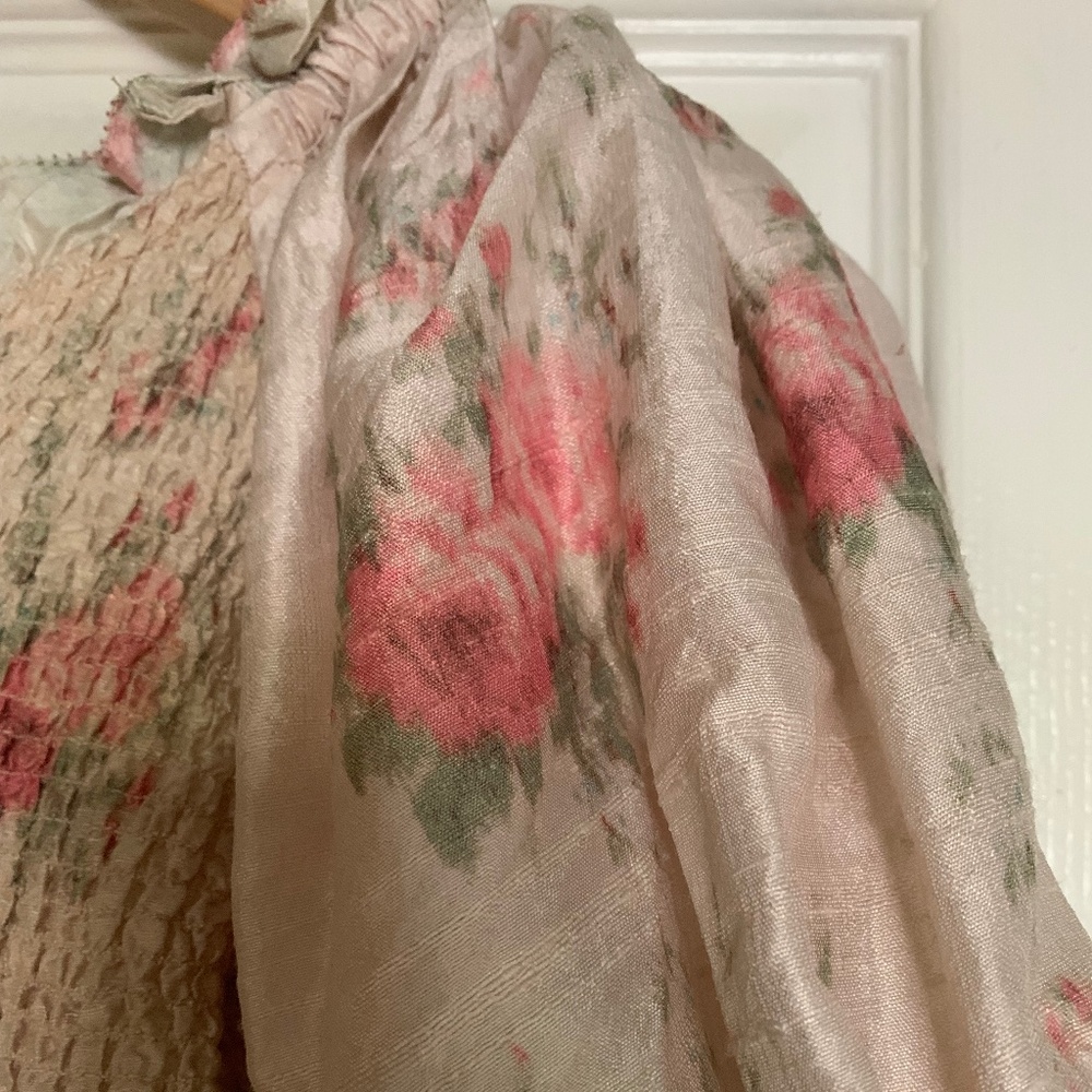 Violet Silk Floral Smocked Mini Dress - Picture 4 of 5